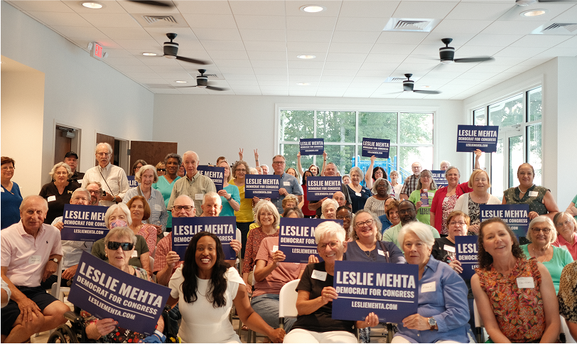 Picture of Leslie at a fundraising event